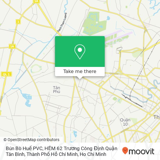 Bún Bò Huế PVC, HẺM 62 Trương Công Định Quận Tân Bình, Thành Phố Hồ Chí Minh map