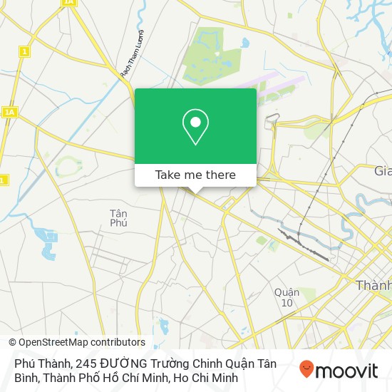Phú Thành, 245 ĐƯỜNG Trường Chinh Quận Tân Bình, Thành Phố Hồ Chí Minh map