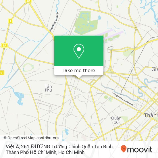 Việt Á, 261 ĐƯỜNG Trường Chinh Quận Tân Bình, Thành Phố Hồ Chí Minh map