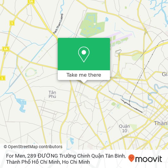 For Men, 289 ĐƯỜNG Trường Chinh Quận Tân Bình, Thành Phố Hồ Chí Minh map