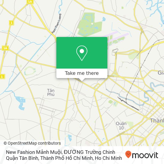 New Fashion Mảnh Muội, ĐƯỜNG Trường Chinh Quận Tân Bình, Thành Phố Hồ Chí Minh map