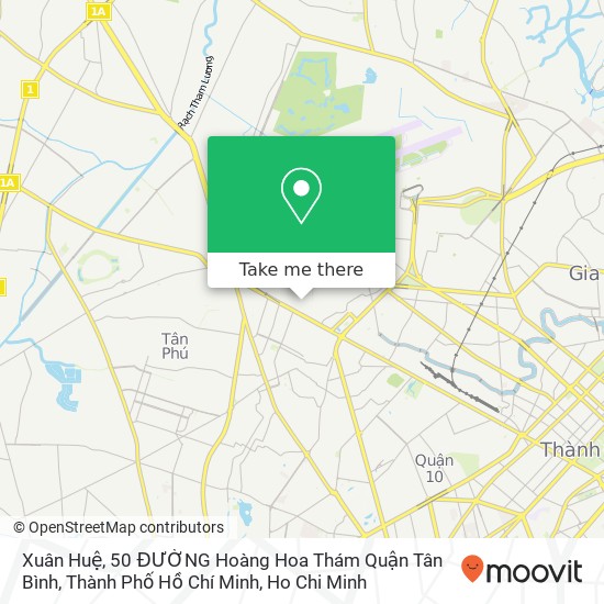 Xuân Huệ, 50 ĐƯỜNG Hoàng Hoa Thám Quận Tân Bình, Thành Phố Hồ Chí Minh map