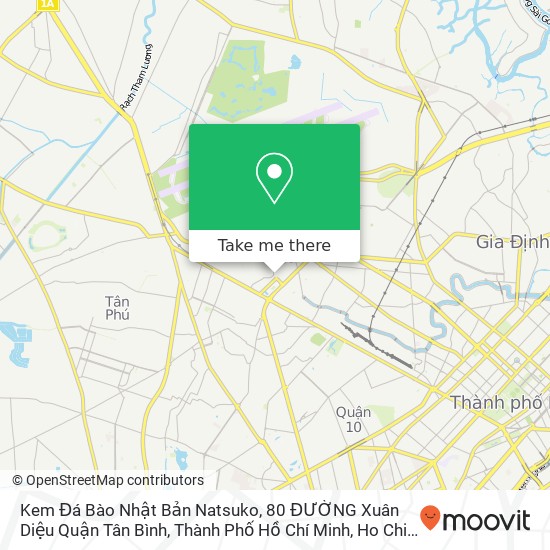 Kem Đá Bào Nhật Bản Natsuko, 80 ĐƯỜNG Xuân Diệu Quận Tân Bình, Thành Phố Hồ Chí Minh map