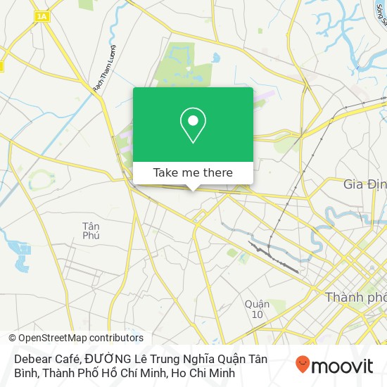 Debear Café, ĐƯỜNG Lê Trung Nghĩa Quận Tân Bình, Thành Phố Hồ Chí Minh map
