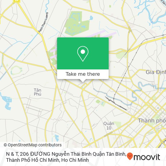 N & T, 206 ĐƯỜNG Nguyễn Thái Bình Quận Tân Bình, Thành Phố Hồ Chí Minh map