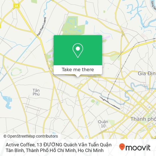 Active Coffee, 13 ĐƯỜNG Quách Văn Tuấn Quận Tân Bình, Thành Phố Hồ Chí Minh map