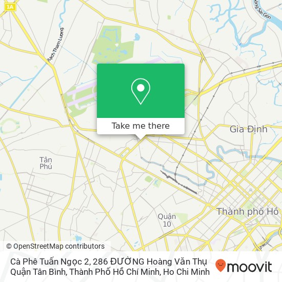 Cà Phê Tuấn Ngọc 2, 286 ĐƯỜNG Hoàng Văn Thụ Quận Tân Bình, Thành Phố Hồ Chí Minh map