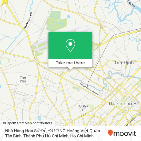 Nhà Hàng Hoa Sứ Đỏ, ĐƯỜNG Hoàng Việt Quận Tân Bình, Thành Phố Hồ Chí Minh map