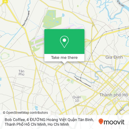 Bob Coffee, 4 ĐƯỜNG Hoàng Việt Quận Tân Bình, Thành Phố Hồ Chí Minh map