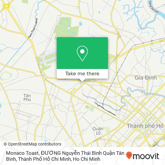 Monaco Toast, ĐƯỜNG Nguyễn Thái Bình Quận Tân Bình, Thành Phố Hồ Chí Minh map