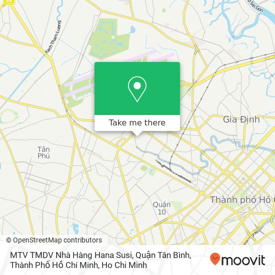 MTV TMDV Nhà Hàng Hana Susi, Quận Tân Bình, Thành Phố Hồ Chí Minh map