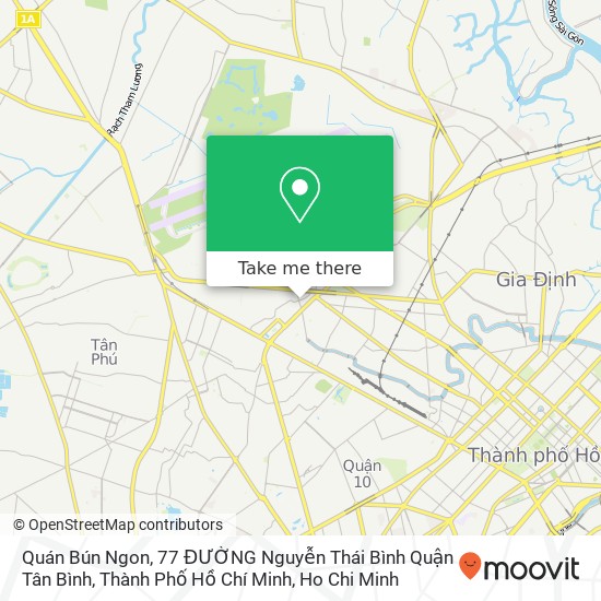 Quán Bún Ngon, 77 ĐƯỜNG Nguyễn Thái Bình Quận Tân Bình, Thành Phố Hồ Chí Minh map