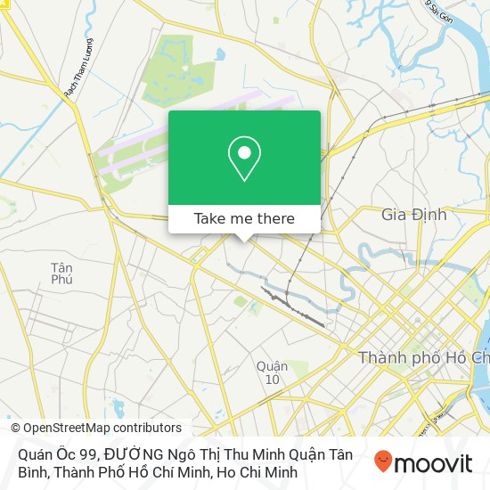 Quán Ốc 99, ĐƯỜNG Ngô Thị Thu Minh Quận Tân Bình, Thành Phố Hồ Chí Minh map