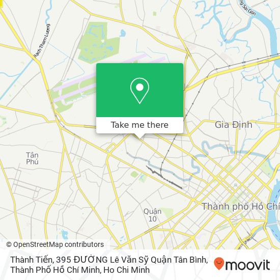 Thành Tiến, 395 ĐƯỜNG Lê Văn Sỹ Quận Tân Bình, Thành Phố Hồ Chí Minh map
