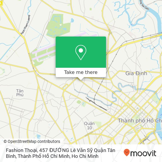 Fashion Thoại, 457 ĐƯỜNG Lê Văn Sỹ Quận Tân Bình, Thành Phố Hồ Chí Minh map