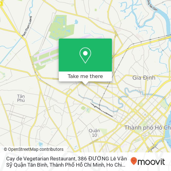 Cay de Vegetarian Restaurant, 386 ĐƯỜNG Lê Văn Sỹ Quận Tân Bình, Thành Phố Hồ Chí Minh map