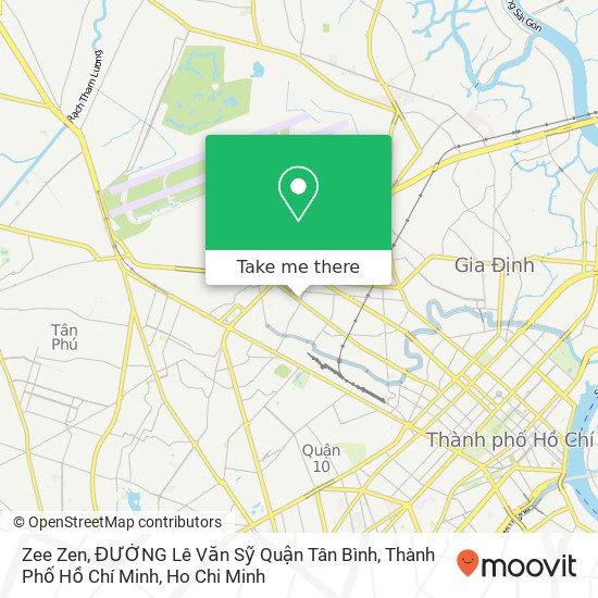 Zee Zen, ĐƯỜNG Lê Văn Sỹ Quận Tân Bình, Thành Phố Hồ Chí Minh map