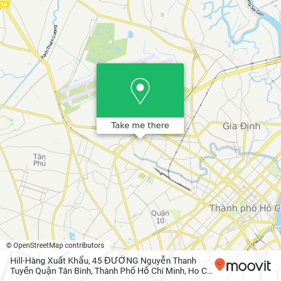 Hill-Hàng Xuất Khẩu, 45 ĐƯỜNG Nguyễn Thanh Tuyền Quận Tân Bình, Thành Phố Hồ Chí Minh map