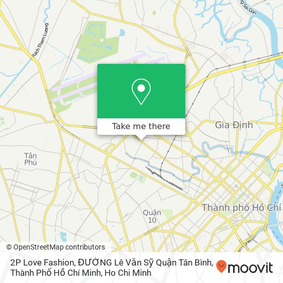 2P Love Fashion, ĐƯỜNG Lê Văn Sỹ Quận Tân Bình, Thành Phố Hồ Chí Minh map