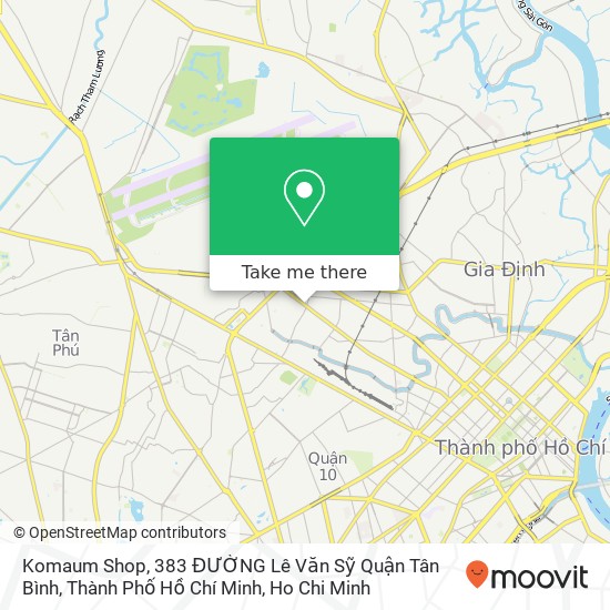Komaum Shop, 383 ĐƯỜNG Lê Văn Sỹ Quận Tân Bình, Thành Phố Hồ Chí Minh map