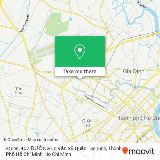 Xteen, 407 ĐƯỜNG Lê Văn Sỹ Quận Tân Bình, Thành Phố Hồ Chí Minh map