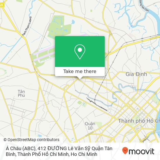 Á Châu (ABC), 412 ĐƯỜNG Lê Văn Sỹ Quận Tân Bình, Thành Phố Hồ Chí Minh map