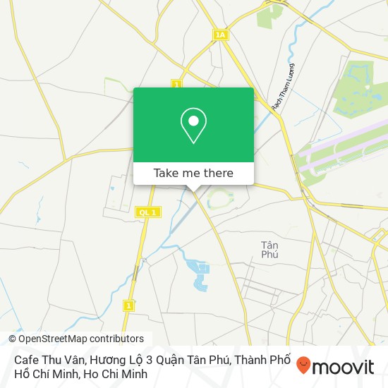 Cafe Thu Vân, Hương Lộ 3 Quận Tân Phú, Thành Phố Hồ Chí Minh map