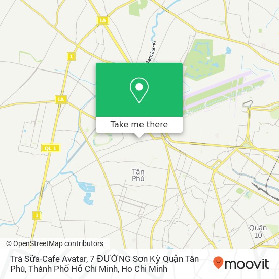 Trà Sữa-Cafe Avatar, 7 ĐƯỜNG Sơn Kỳ Quận Tân Phú, Thành Phố Hồ Chí Minh map