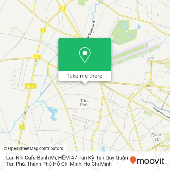 Lan Nhi Cafe-Bánh Mì, HẺM 47 Tân Kỳ Tân Quý Quận Tân Phú, Thành Phố Hồ Chí Minh map