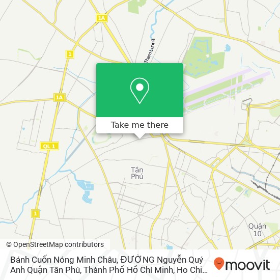 Bánh Cuốn Nóng Minh Châu, ĐƯỜNG Nguyễn Quý Anh Quận Tân Phú, Thành Phố Hồ Chí Minh map