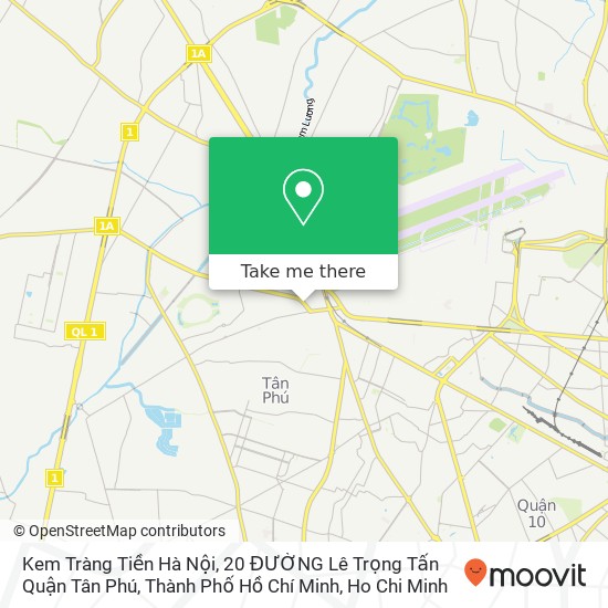 Kem Tràng Tiền Hà Nội, 20 ĐƯỜNG Lê Trọng Tấn Quận Tân Phú, Thành Phố Hồ Chí Minh map