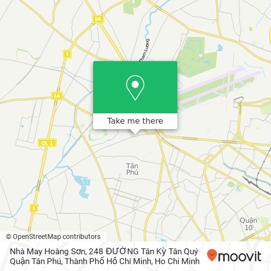 Nhà May Hoàng Sơn, 248 ĐƯỜNG Tân Kỳ Tân Quý Quận Tân Phú, Thành Phố Hồ Chí Minh map