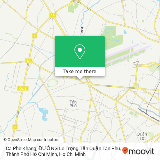 Cà Phê Khang, ĐƯỜNG Lê Trọng Tấn Quận Tân Phú, Thành Phố Hồ Chí Minh map