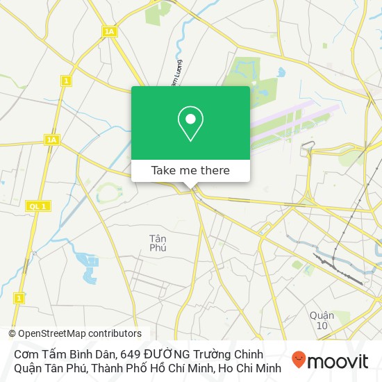 Cơm Tấm Bình Dân, 649 ĐƯỜNG Trường Chinh Quận Tân Phú, Thành Phố Hồ Chí Minh map