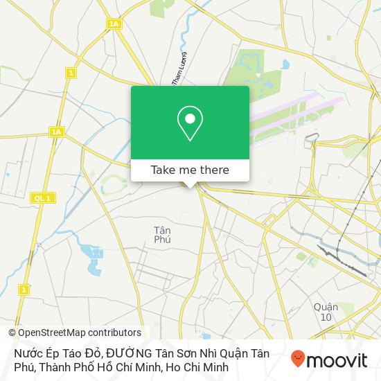 Nước Ép Táo Đỏ, ĐƯỜNG Tân Sơn Nhì Quận Tân Phú, Thành Phố Hồ Chí Minh map