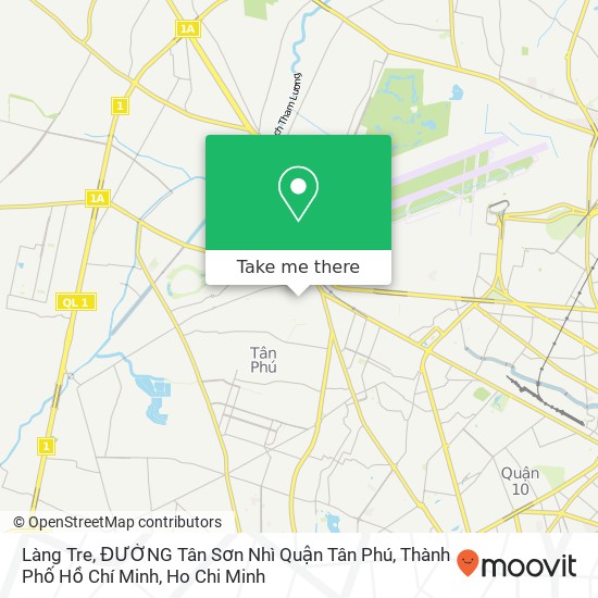 Làng Tre, ĐƯỜNG Tân Sơn Nhì Quận Tân Phú, Thành Phố Hồ Chí Minh map