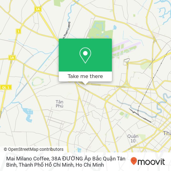 Mai Milano Coffee, 38A ĐƯỜNG Ấp Bắc Quận Tân Bình, Thành Phố Hồ Chí Minh map