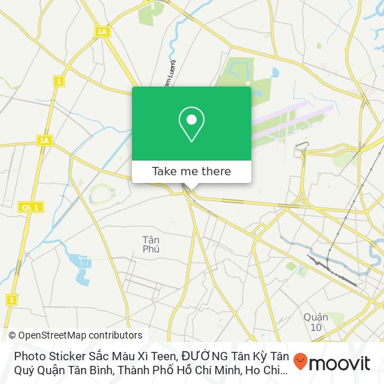 Photo Sticker Sắc Màu Xì Teen, ĐƯỜNG Tân Kỳ Tân Quý Quận Tân Bình, Thành Phố Hồ Chí Minh map