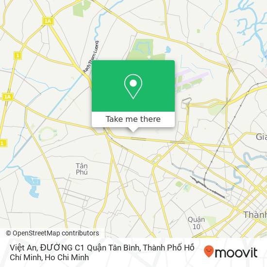 Việt An, ĐƯỜNG C1 Quận Tân Bình, Thành Phố Hồ Chí Minh map