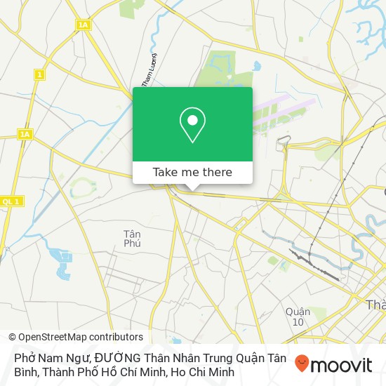 Phở Nam Ngư, ĐƯỜNG Thân Nhân Trung Quận Tân Bình, Thành Phố Hồ Chí Minh map