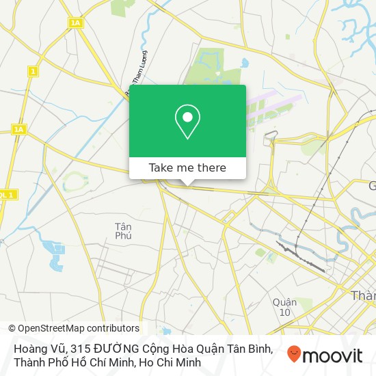 Hoàng Vũ, 315 ĐƯỜNG Cộng Hòa Quận Tân Bình, Thành Phố Hồ Chí Minh map