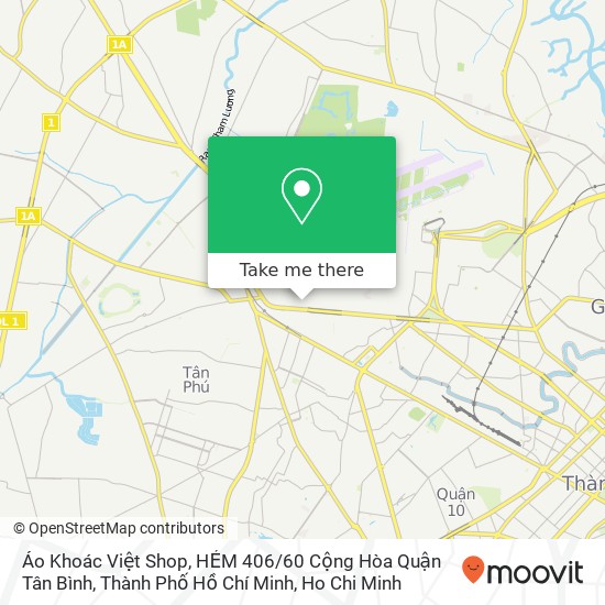 Áo Khoác Việt Shop, HẺM 406 / 60 Cộng Hòa Quận Tân Bình, Thành Phố Hồ Chí Minh map