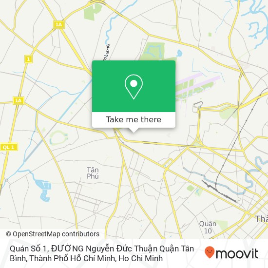 Quán Số 1, ĐƯỜNG Nguyễn Đức Thuận Quận Tân Bình, Thành Phố Hồ Chí Minh map