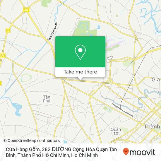 Cửa Hàng Gốm, 282 ĐƯỜNG Cộng Hòa Quận Tân Bình, Thành Phố Hồ Chí Minh map