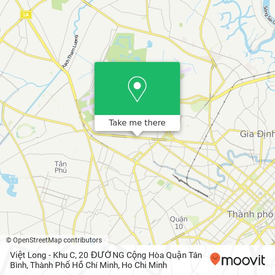 Việt Long - Khu C, 20 ĐƯỜNG Cộng Hòa Quận Tân Bình, Thành Phố Hồ Chí Minh map