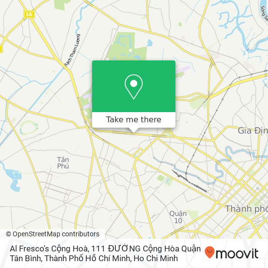 Al Fresco's Cộng Hoà, 111 ĐƯỜNG Cộng Hòa Quận Tân Bình, Thành Phố Hồ Chí Minh map