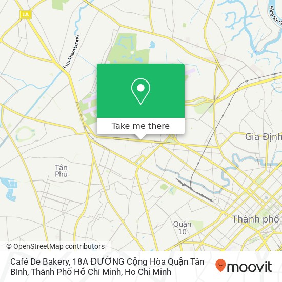 Café De Bakery, 18A ĐƯỜNG Cộng Hòa Quận Tân Bình, Thành Phố Hồ Chí Minh map
