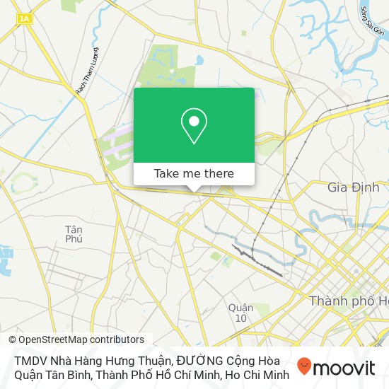 TMDV Nhà Hàng Hưng Thuận, ĐƯỜNG Cộng Hòa Quận Tân Bình, Thành Phố Hồ Chí Minh map