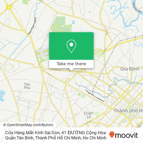 Cửa Hàng Mắt Kính Sài Gòn, 41 ĐƯỜNG Cộng Hòa Quận Tân Bình, Thành Phố Hồ Chí Minh map