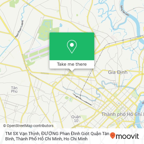 TM SX Vạn Thịnh, ĐƯỜNG Phan Đình Giót Quận Tân Bình, Thành Phố Hồ Chí Minh map